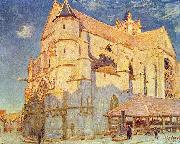 Alfred Sisley Kirche von Moret painting